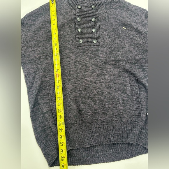 0010 A. Tiziano Long Sleeve Shawl Neck Sweater Size XXL  Gray Purple - Picture 5 of 8